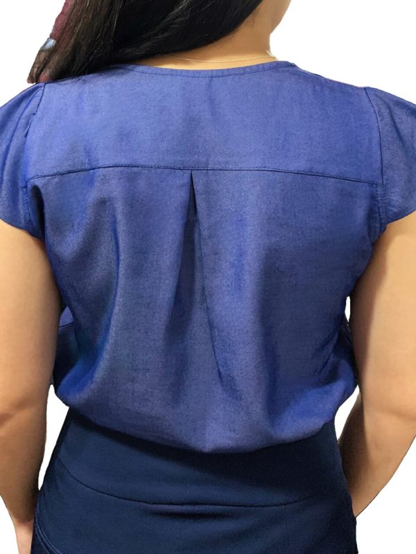 BLUSA SOCIAL ESTRELA EM DENIN SPAN - 53