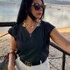 BLUSA SOCIAL ESTRELA EM DENIN SPAN - 53