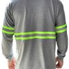 CAMISETA MASCULINA ML COM FAIXA REFLETIVA - 207-B