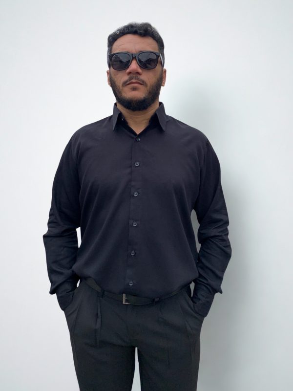 CAMISA SOCIAL MANGA LONGA MASCULINA EM DENIM SPAN - REF 72